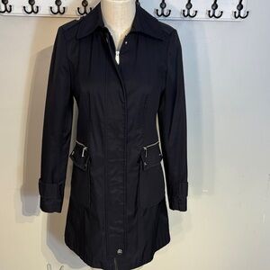 DKNY Black Trench Coat size XS
